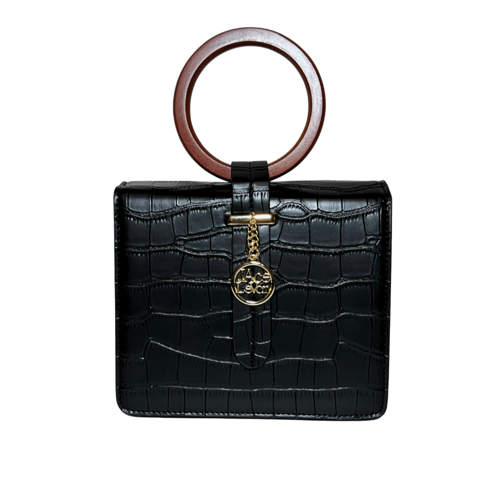 black top handle handbag