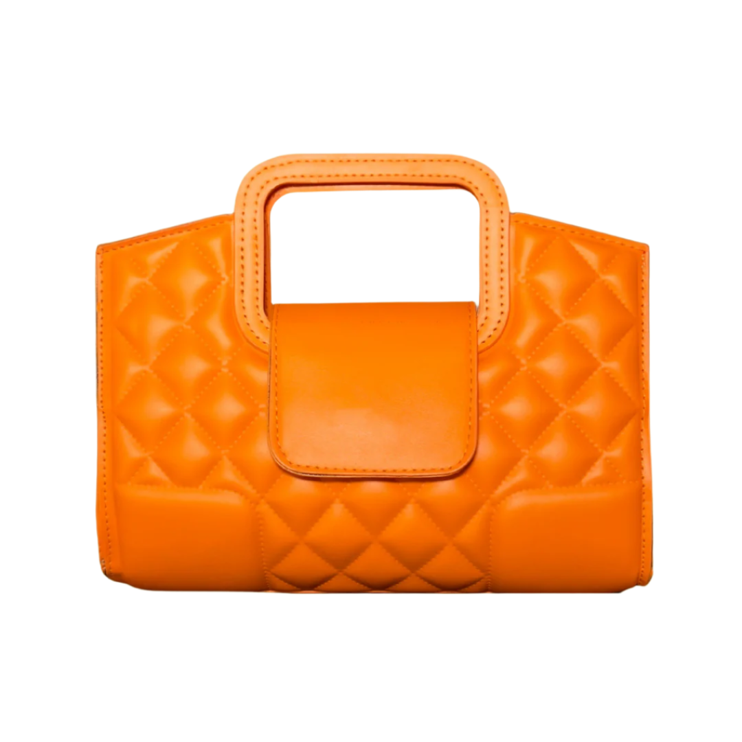 orange top handle bag
